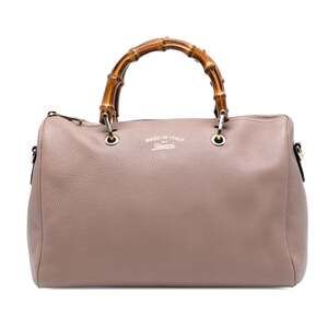 Gucci Bamboo Shopper Boston Bag Leather #221744G74B